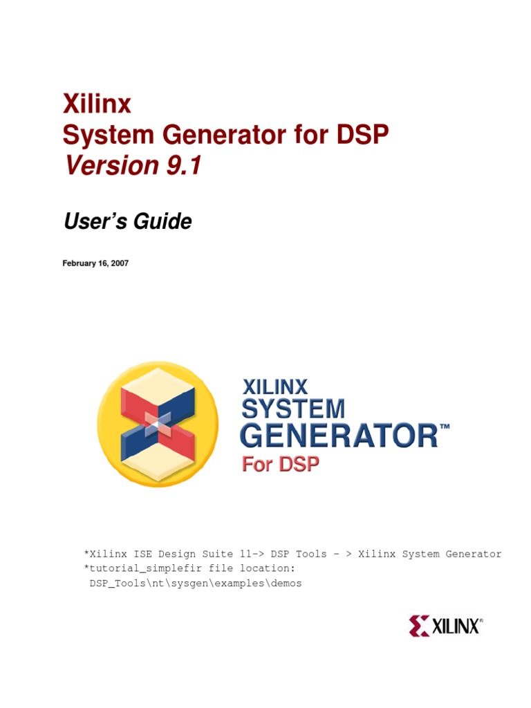 Xilinx SysGen Tutorial YL Download Free PDF Hardware Description