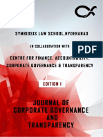 SLSH Journal On Corporate Governance & Transparency