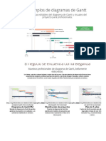 Ejemplos de Diagramas de Gantt para La Gestión de Proyectos Visuales PDF