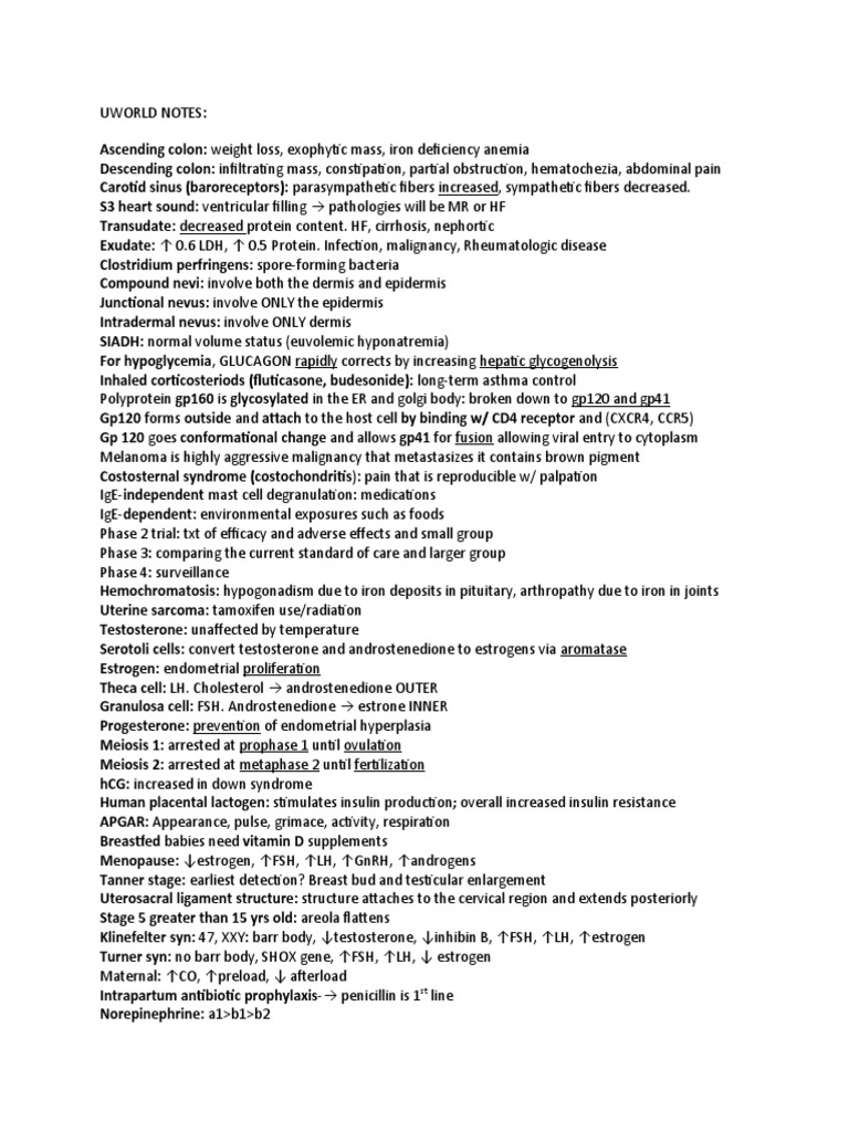 Uworld notes pdf medical specialties clinical medicine