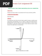 Power Electronics Lab Assignment-III: Simulation of Half Wave Uncontrolled Ac-Dc Converter