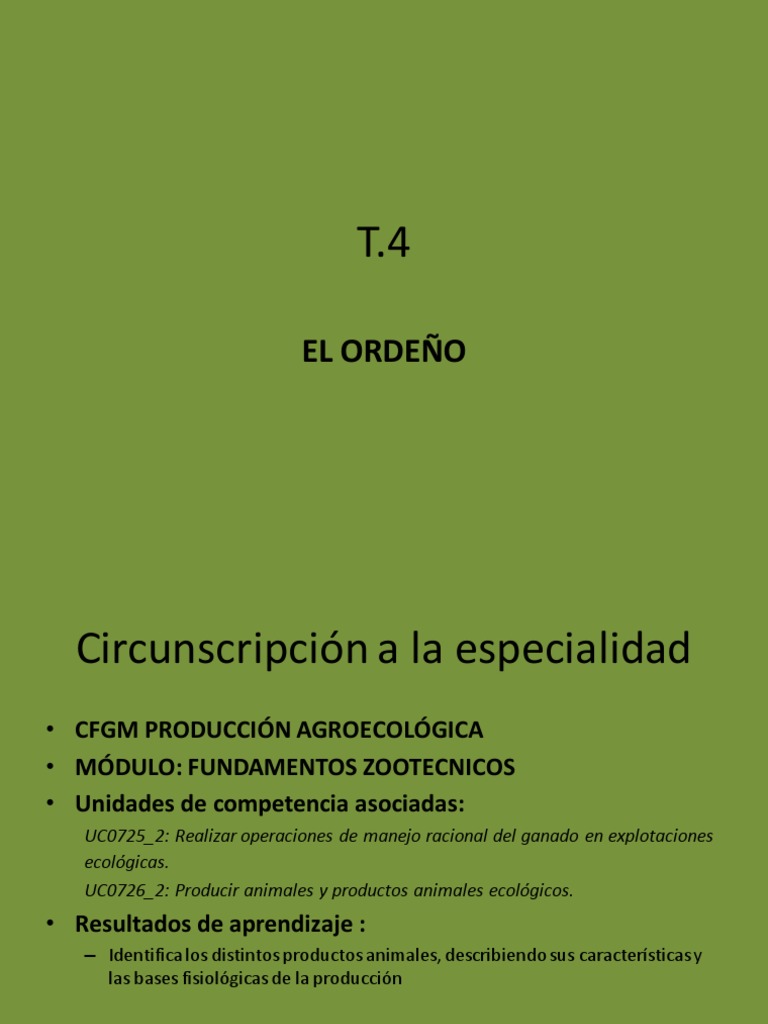 Guía de Ordeño y Calidad de Leche | PDF | Leche | Naturaleza