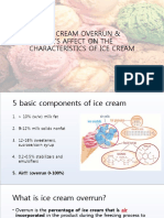 Ice Cream Overrun & Its Affect On The Characteristics of Ice Cream