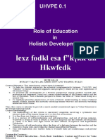 HVPE 0.1 Holistic Devl & Role of Edu