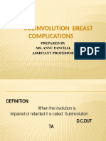 Subinvolution Breast Complications: Prepared by Ms. Annu Panchal Assistant Professor