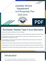 Rochester School Department School Reopening Plan 2020-2021