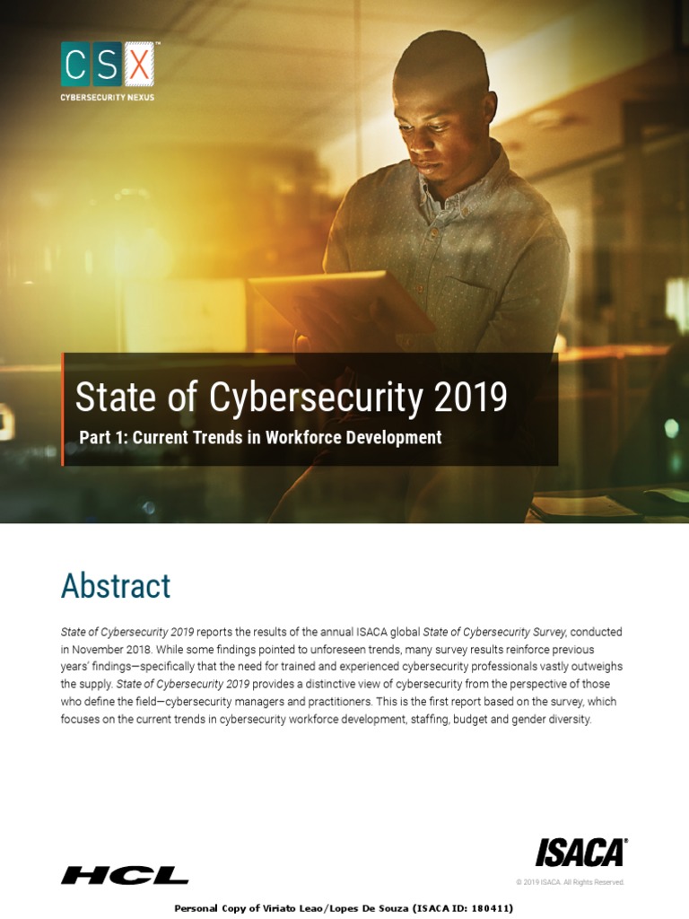 State of Cybersecurity 2019: Part 1: Current Trends in Workforce ...
