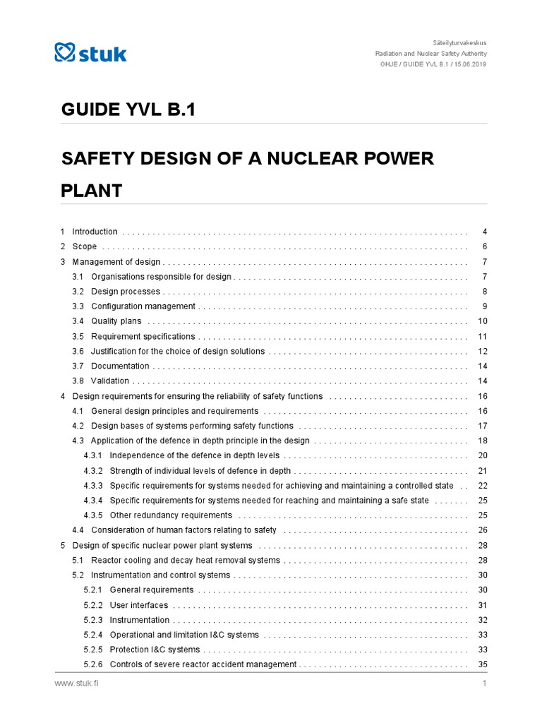 Nuclear Power Plant Safety Design Guide | PDF | Radiation Protection ...