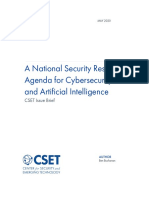National Security Research Agenda For Cybersecurity and Artificial Intelligence - CSET May2020