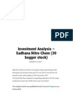 Investment Analysis - Sadhana Nitro Chem (30 Bagger Stock) - Candor Investing
