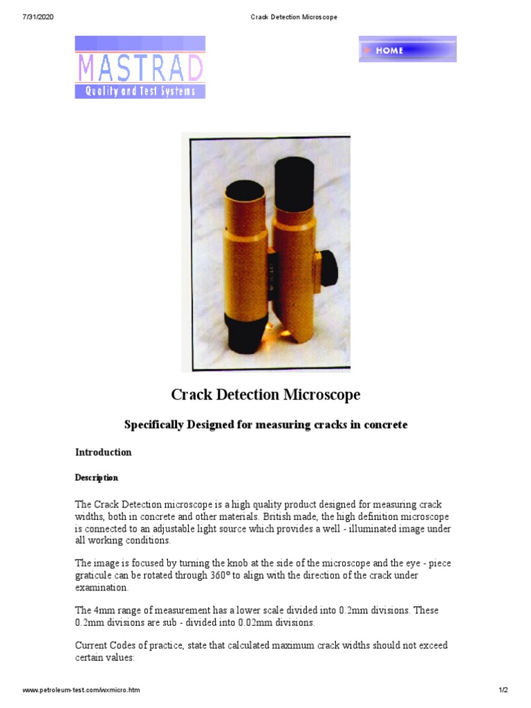 Crack Detection Microscope | PDF