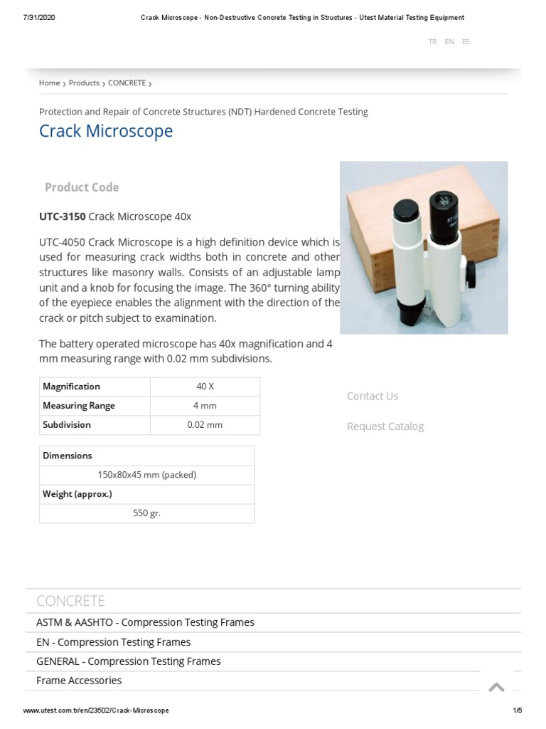 Crack Microscope - Non-Destructive Concrete Testing in Structures ...