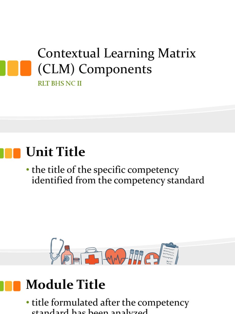 Defining the Components of a Contextual Learning Matrix for Technical ...