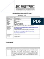 Informe Lectura de Artículos: Recorte #1 Y 2