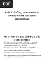 Aula 3 - Defesa, mitos e críticas