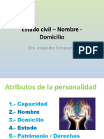 Estado Civil - Nombre - Domicilio: Dra. Alejandra Etcheverry