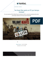 Valiant Hearts - The Great War Gratis en PC Por Tiempo Limitado - Vandal