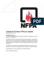 Listado de Normas NFPA en Español