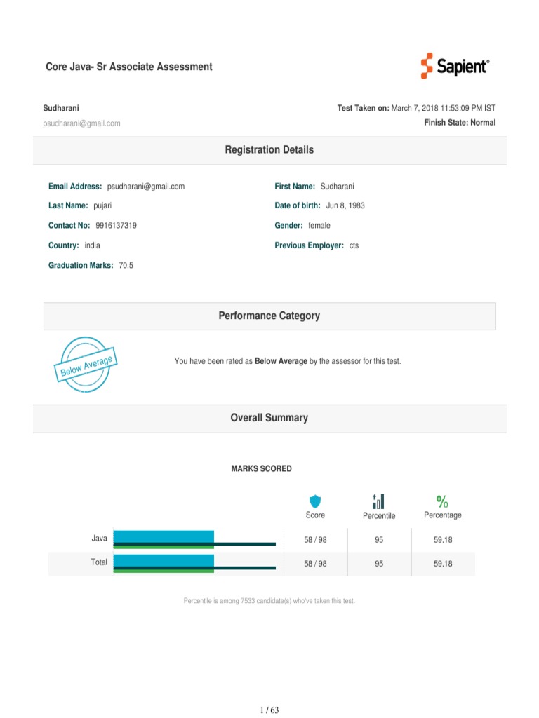 Java Assessment Performance Review | PDF | Computer Programming ...