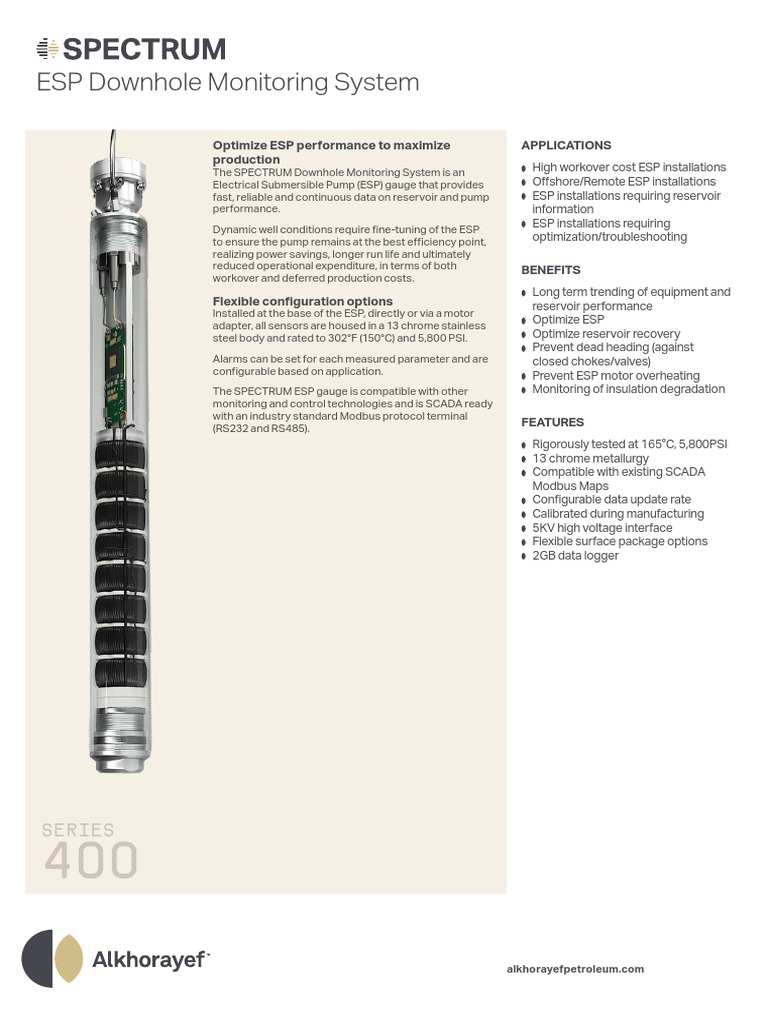 ESP Downhole Monitoring System Overview | PDF | Scada | Pump