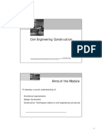 Civil Engineering Construction: Aims of The Module