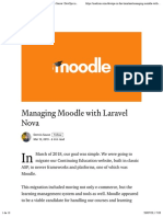 Managing Moodle With Laravel Nova - by Dennis Sauve - DevOps in The Trenches - Medium PDF