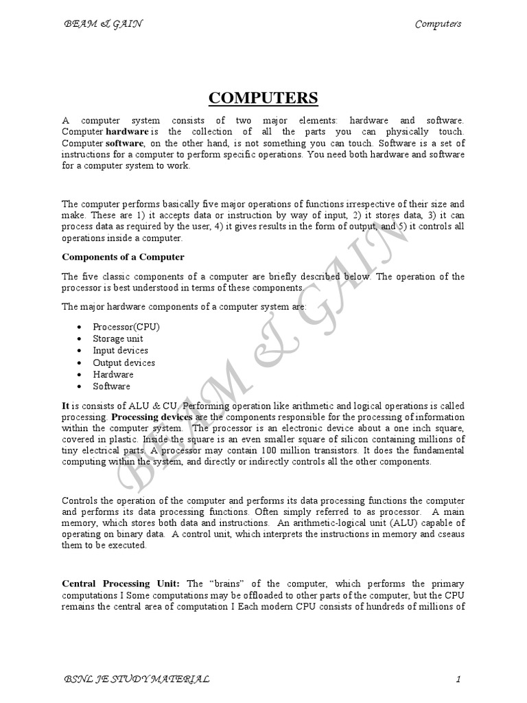 Microsoft Word - Computers | PDF | Computer Data Storage | Computer File