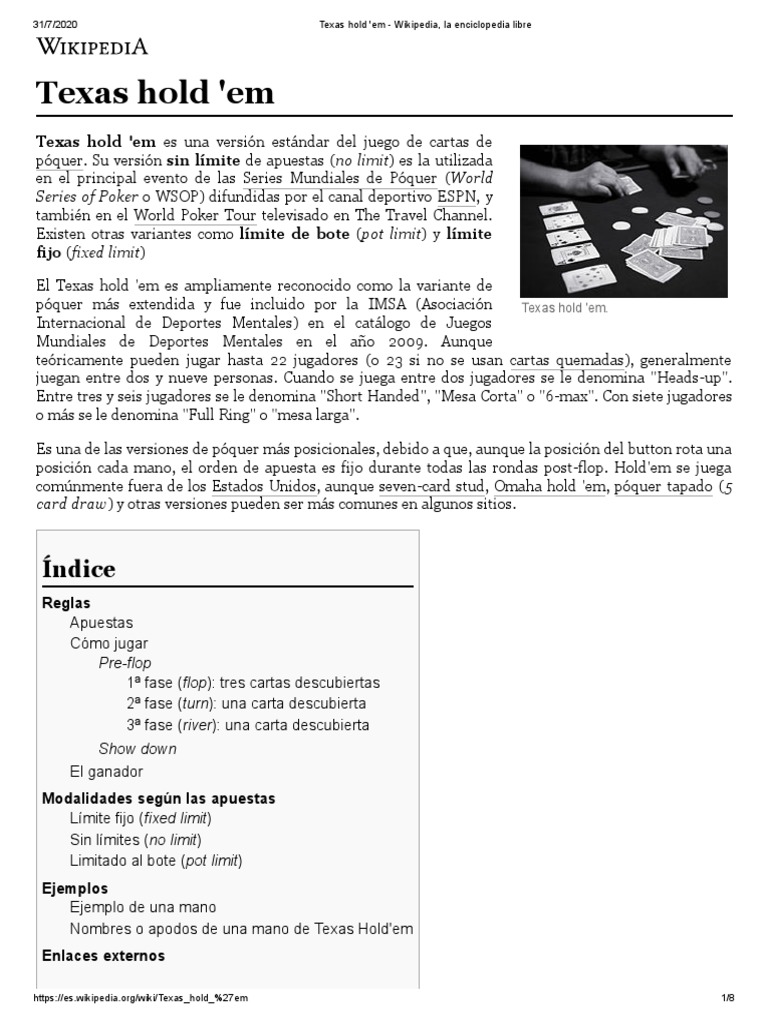 Manos de poker wikipedia