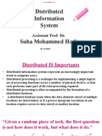 Distributed Information System: Assistant Prof. DR