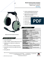 Model H10-60 Aviation Headset: Technical Data