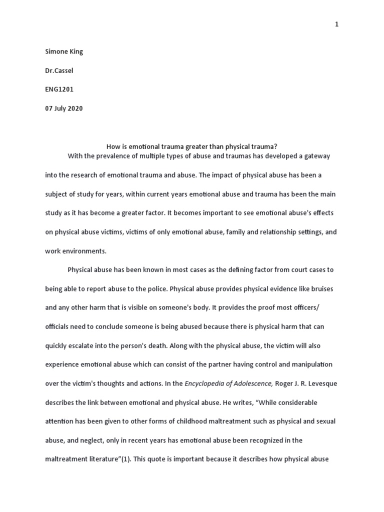 physical abuse essay