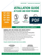 TJ-9001 - Trus Joist - Installation Guide For Floor and Roof Framing With TJI Joists