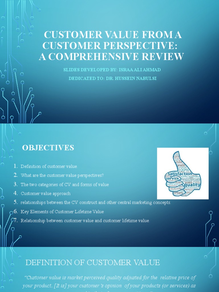 Customer Value From A Customer Perspective | PDF