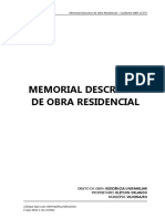 Memorial Descritivo Residencial - Mestre Da Obra