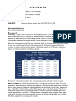 Longboat Key Memo COVID-19 Revenue Impact July 24 Update FY20