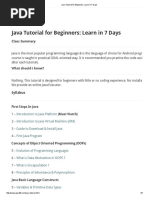 Java Tutorial For Beginners - Learn in 7 Days