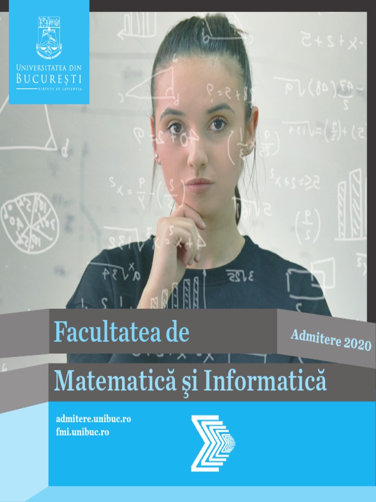 Brosura Licenta Facultatea de Matematica Si Informatica 2020 Romana PDF ...