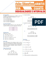 Ejercicios de Desigualdades e Intervalos para Cuarto Grado de Secundaria