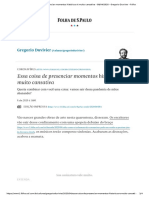 Essa Coisa de Presenciar Momentos Históricos É Muito Cansativa - 08 - 04 - 2020 - Gregorio Duvivier - Folha