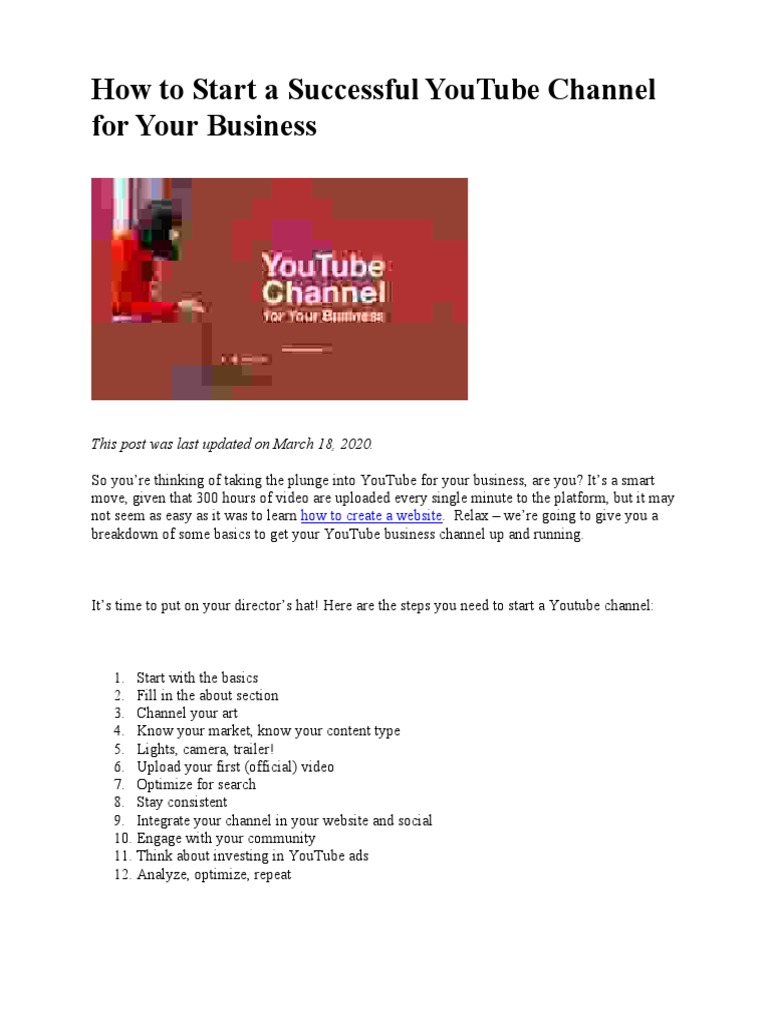 Channels, PDF, You Tube