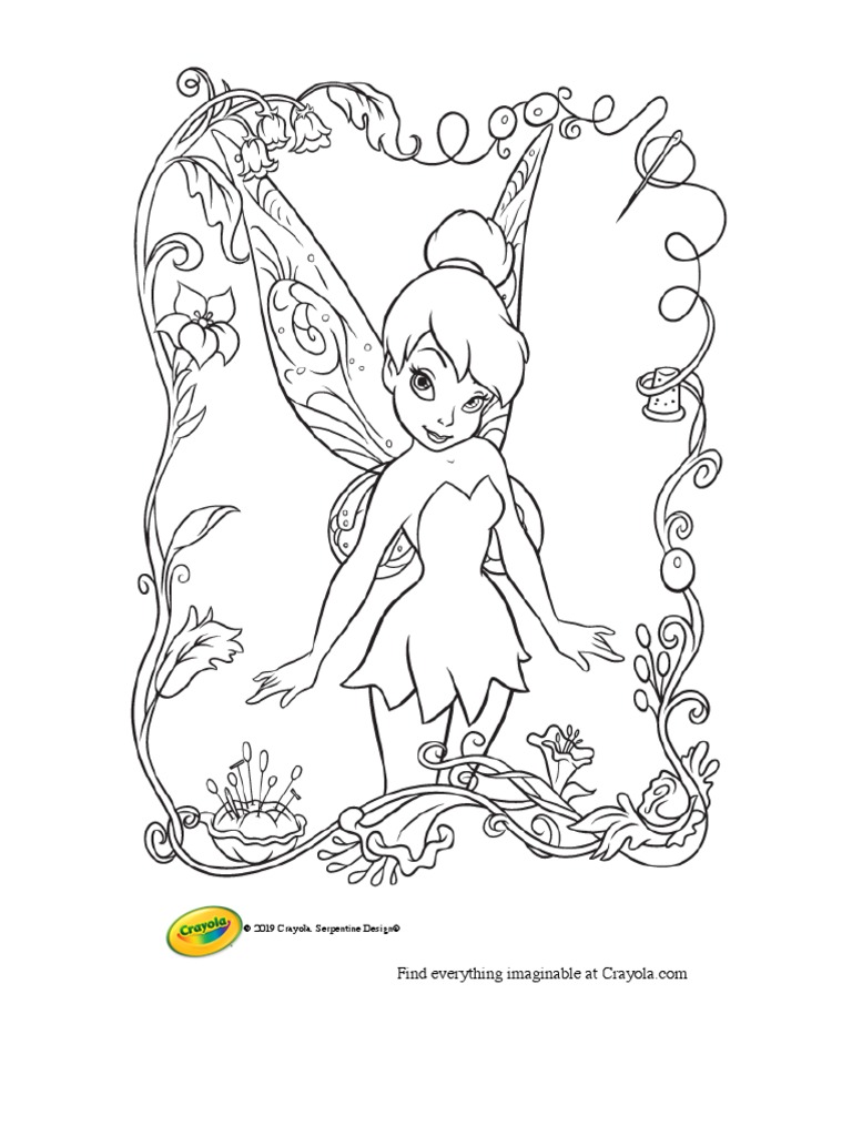Disney Fairies Tinkerbell Coloring Page | crayola.com