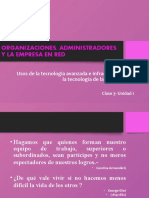 USO DE LA TECNOLOGIA AVANZADA- ORGANIZACIONES - ADMINISTRADORES Y EMPRESAS EN RED