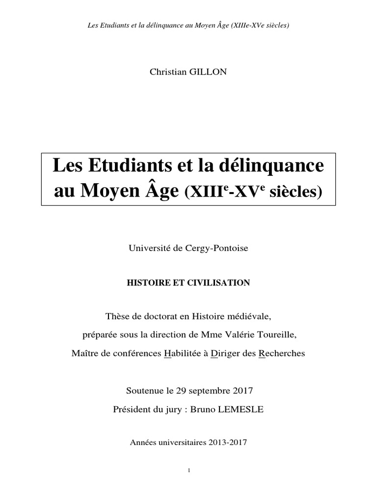 GILLON 2017 Archivage PDF, PDF, Moyen-Âge