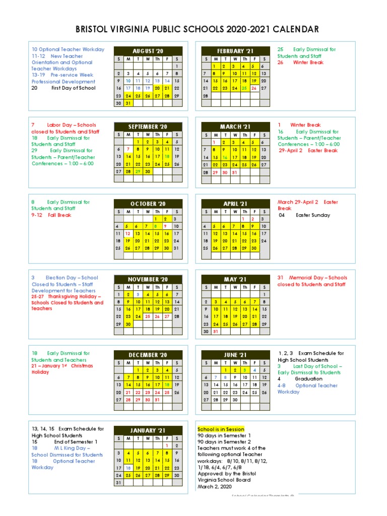 2020 2021bvpsdivisioncalendar | PDF | Academic Term | Observances