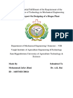 A Project Report On Designing of A Biogas Plant