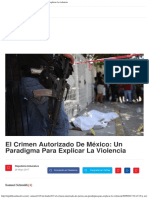 El Crimen Autorizado de México Un Paradigma para Explicar La Violencia