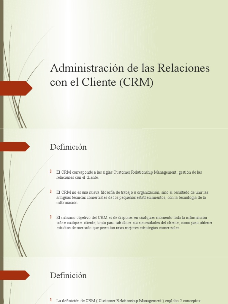 Administración de Las Relaciones Con El Cliente | PDF | Gestión de la ...