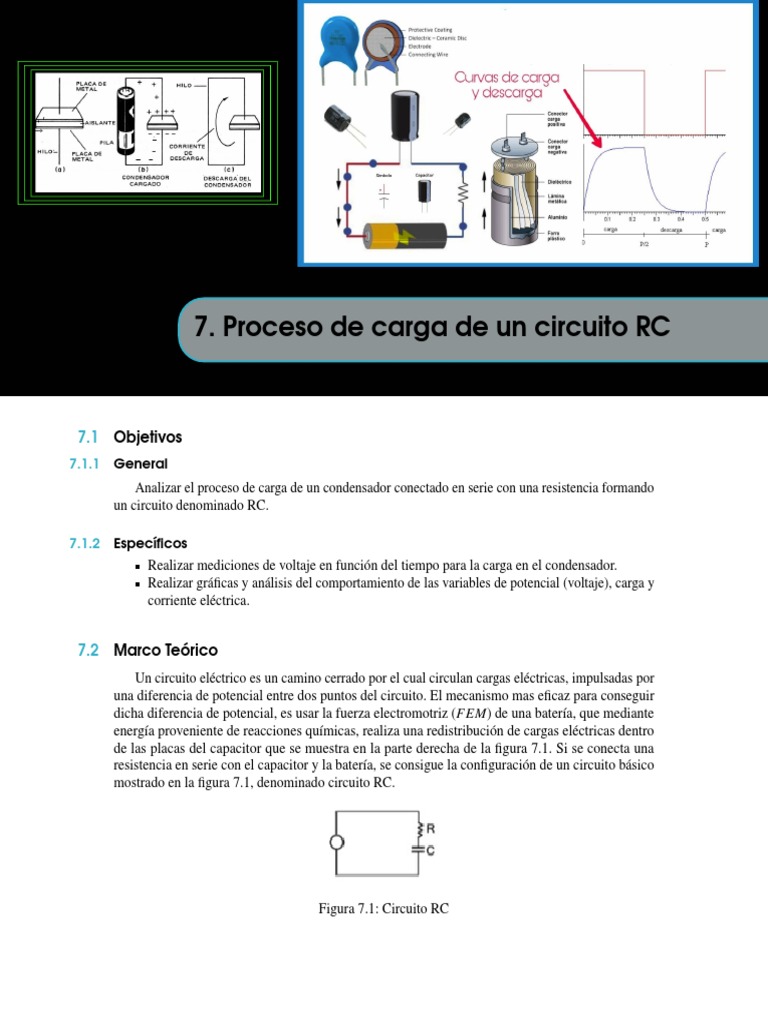 Carga de Un Circuito RC | PDF | Condensador | voltaje