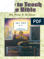 How To Teach The Bible - Dr. Peter S. Ruckman 42 Pgs