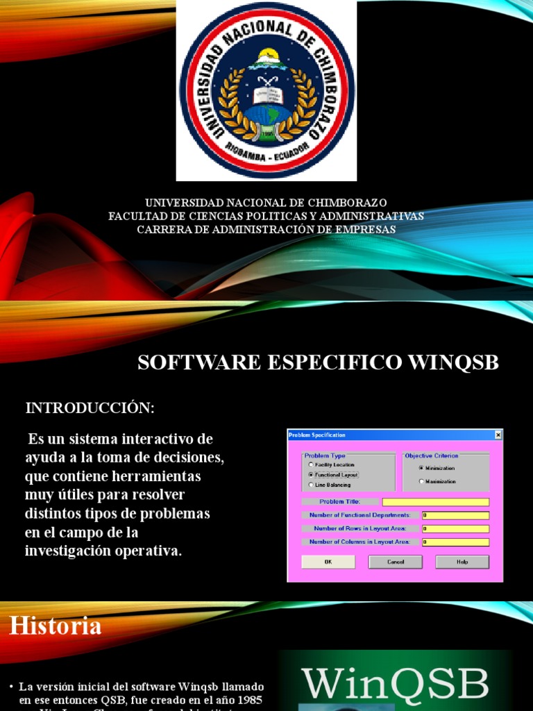 Software WinQSB para Toma de Decisiones | PDF | La investigación de ...
